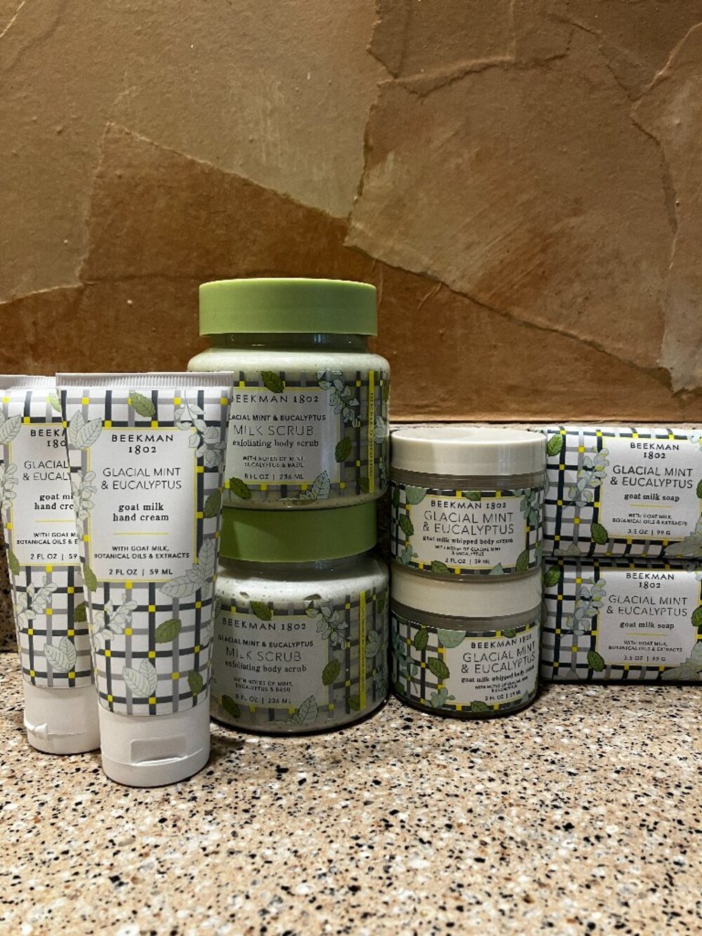 Beekman 1802  Glacier Mint Eucalyptus Cremes, Scrubs , Bath Bars , Hand Cr!